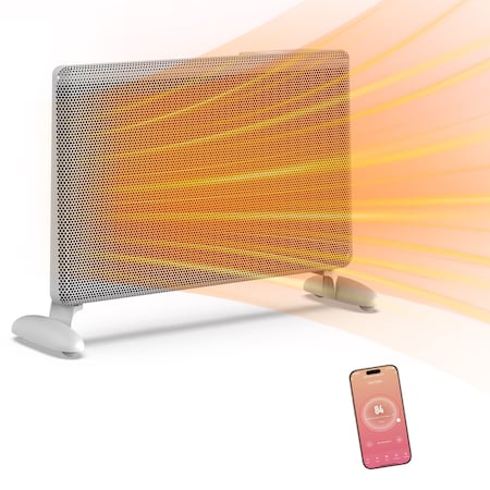 Edendirect 1500W Electric Ceramic Heater, White, Tip-Over Protection, APP Remote Control, Memory Function NCA2-4.5-PRO W